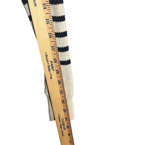 J Crew Cotton Knit Rugby Shawl Cardigan Striped Sweater Size Small Button Down - Picture 8 of 8